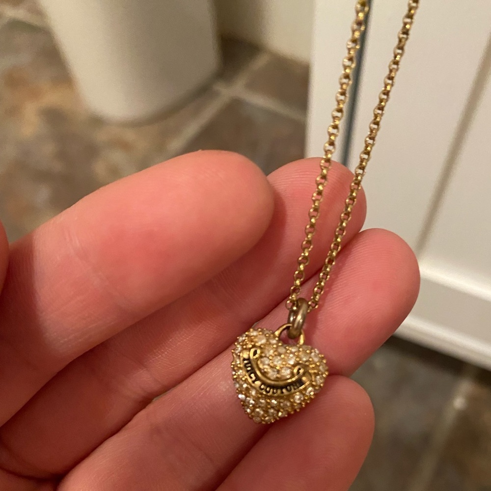 Juicy Couture jeweled heart necklace